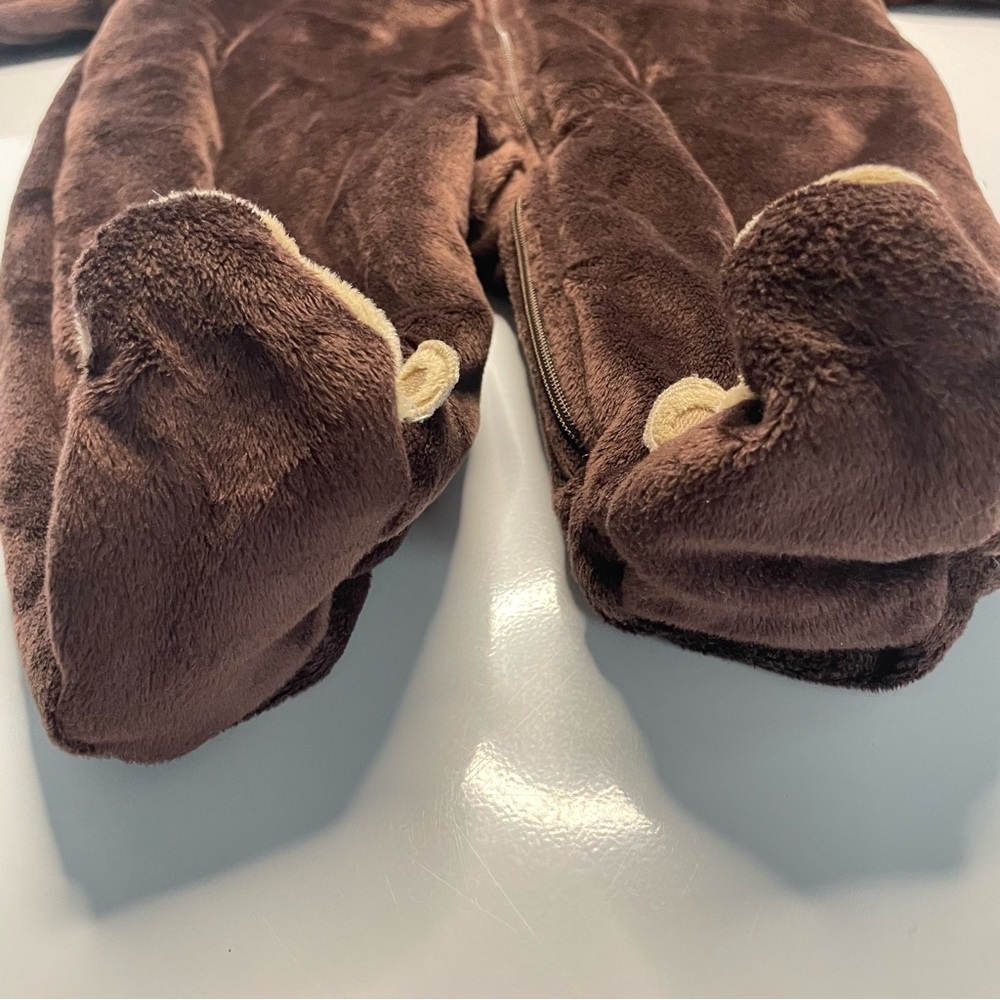 Carter’s 3 Month Winter Mittens Zipper and Hooded Bear Suit PRELOVED - Picture 9 of 15